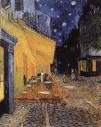 cafe terrace at the Place you forum in Arles in night, Vincent Van Gogh